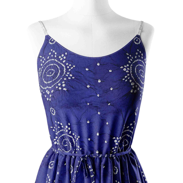 Royal blue bandhani Dress - Cotton Blend