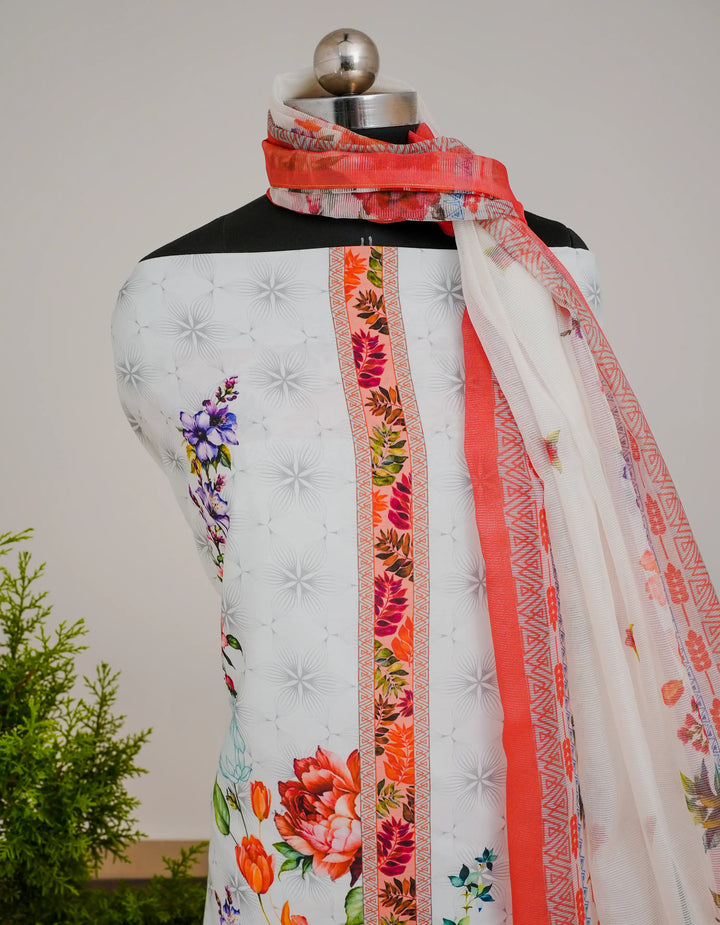 Costal FLower 3 Pcs Kurta Set