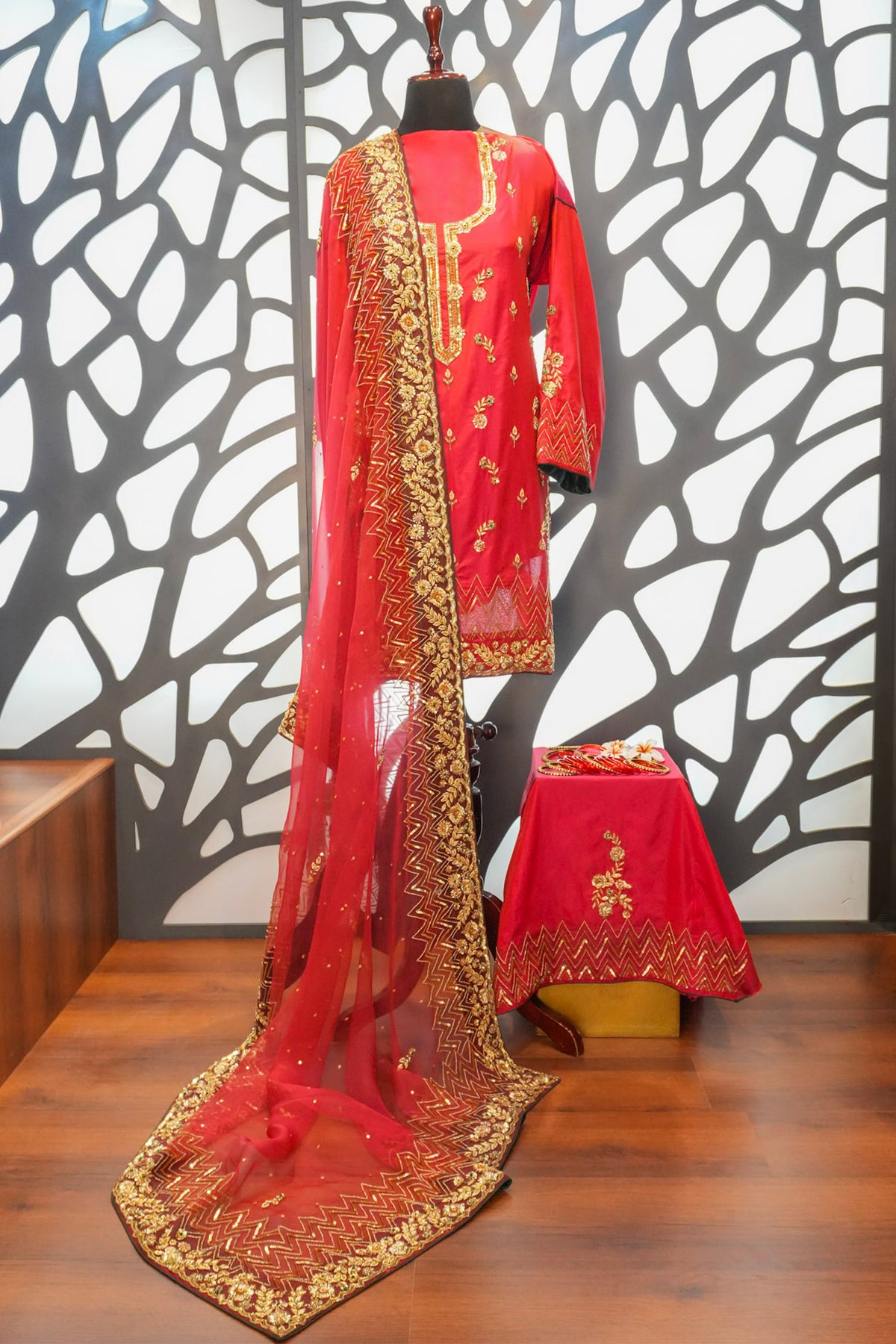 Yamini Zardozi three-Piece suit set