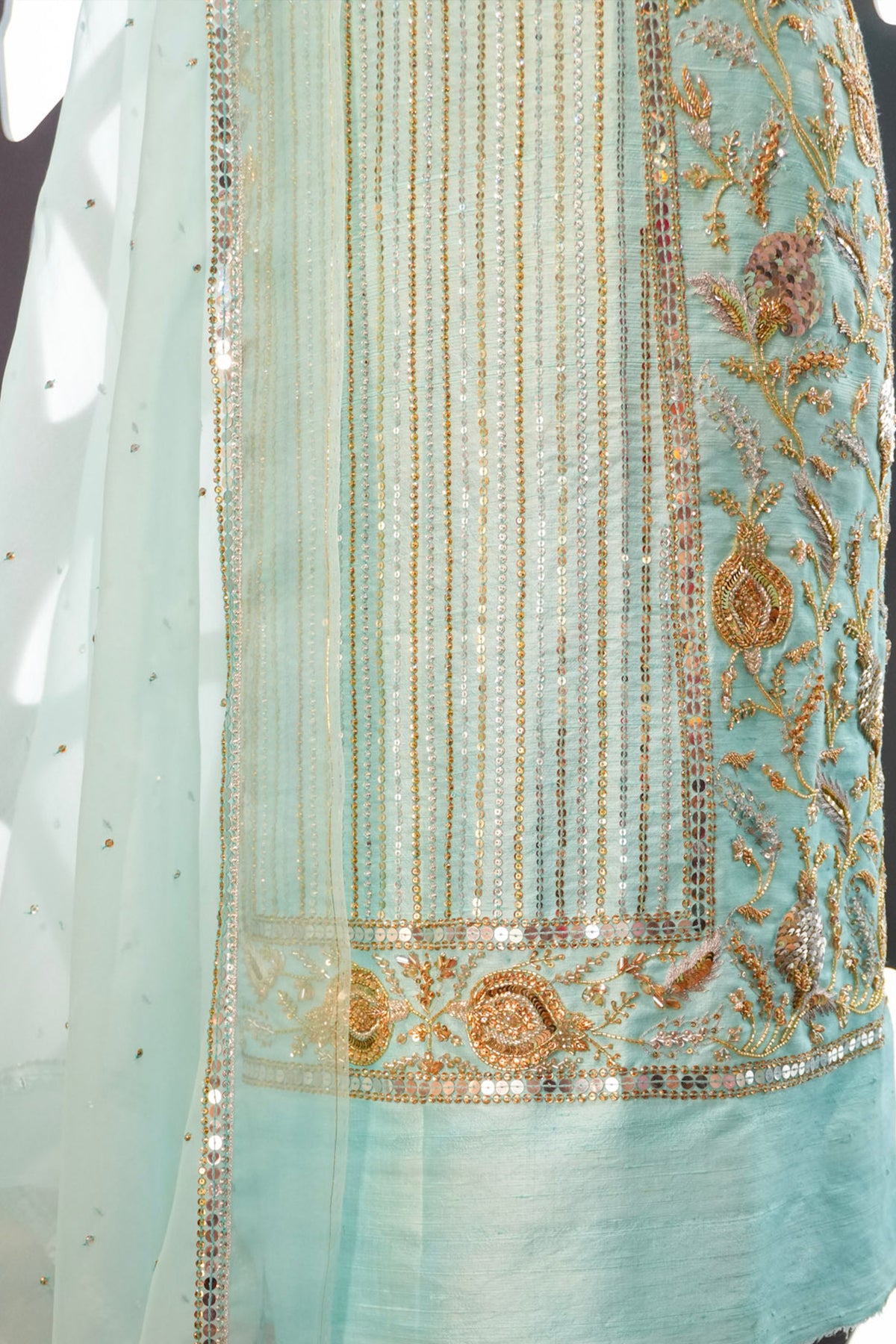 Pallavi Unstitched Three-Piece Set