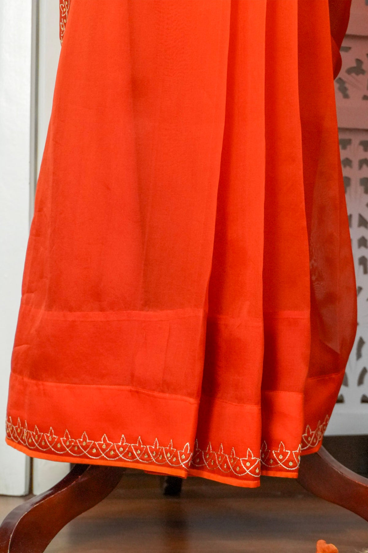 Sunset Ombré Paisley Saree