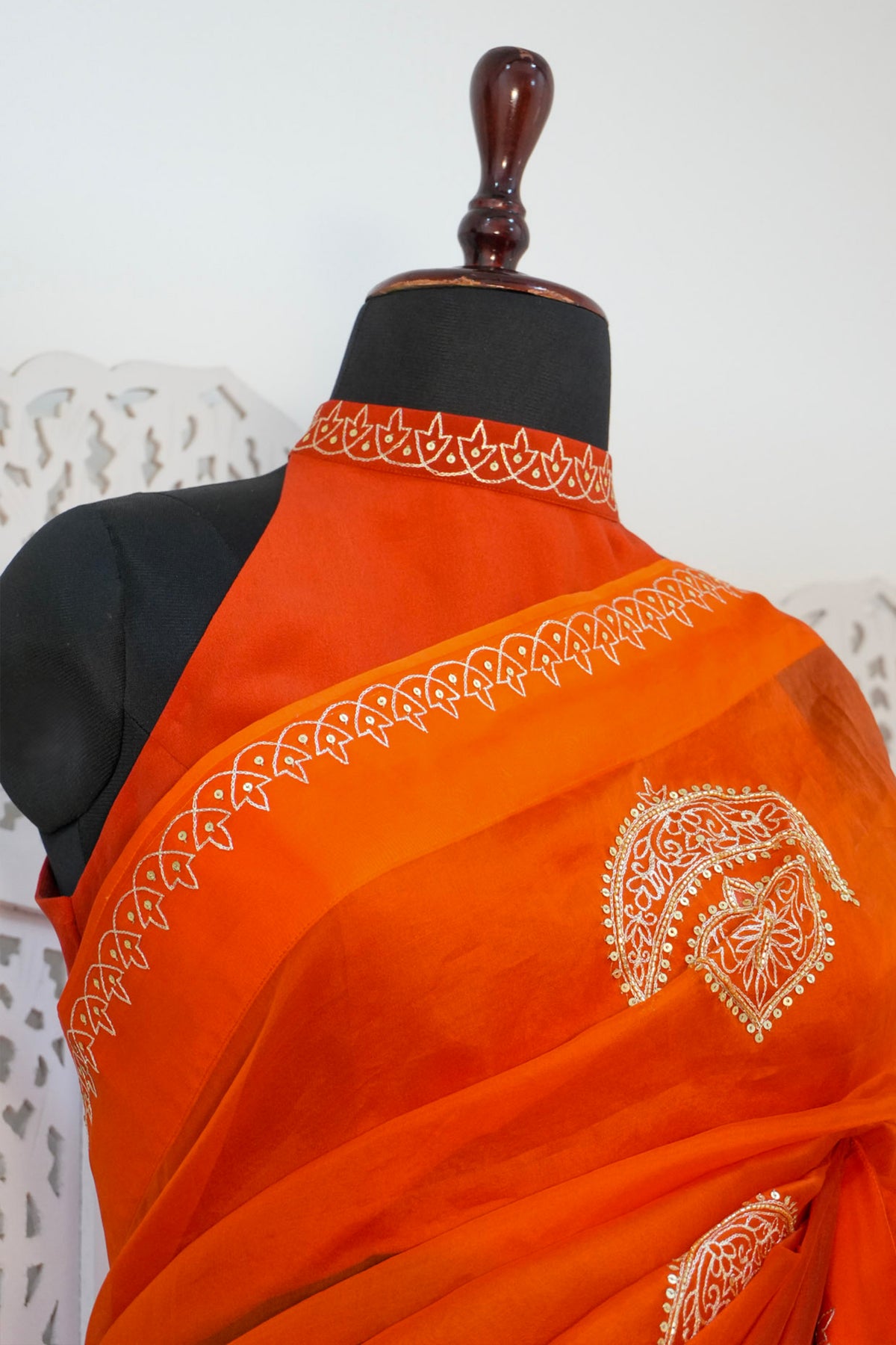 Sunset Ombré Paisley Saree