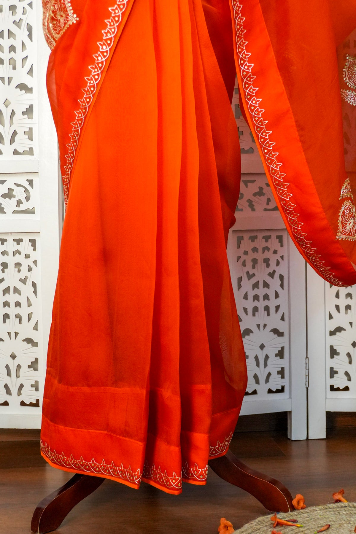 Sunset Ombré Paisley Saree