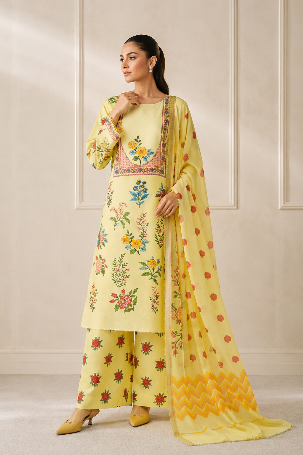 Bahaar three-piece Suit Set
