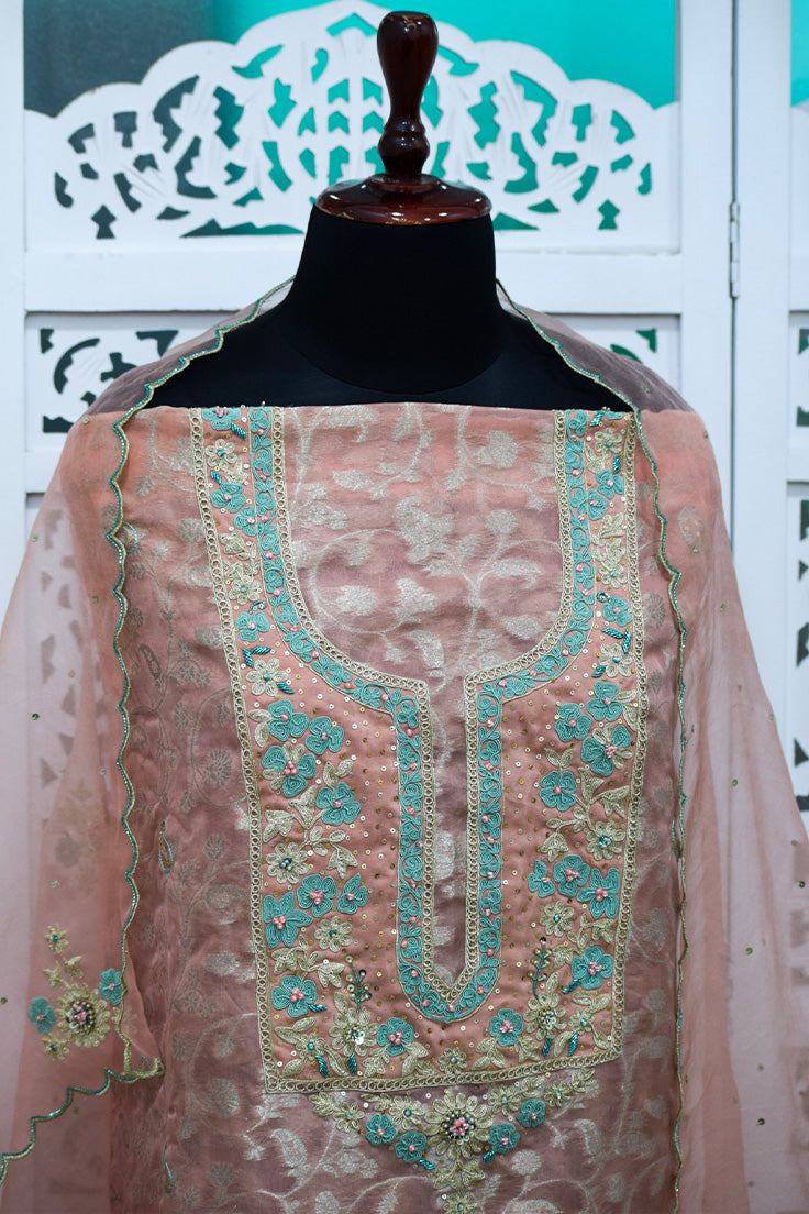 Banarasi Tissue three-piece Suit Set