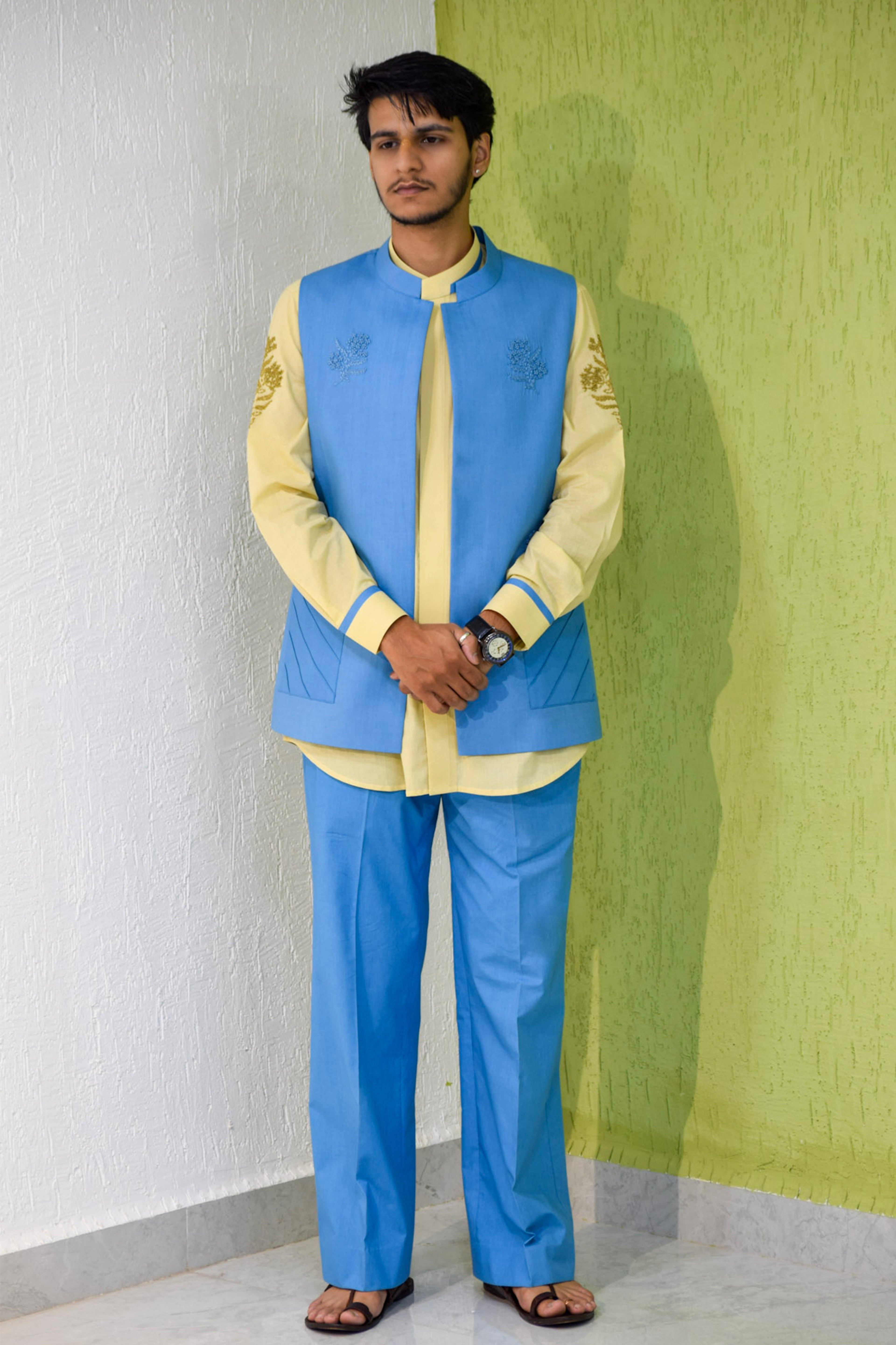 Kurta with Nehru Jacket and Trousers