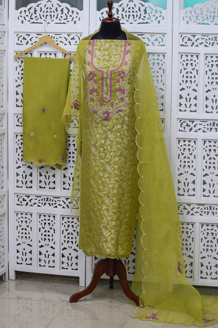 Banarasi Tissue three-piece Suit Set