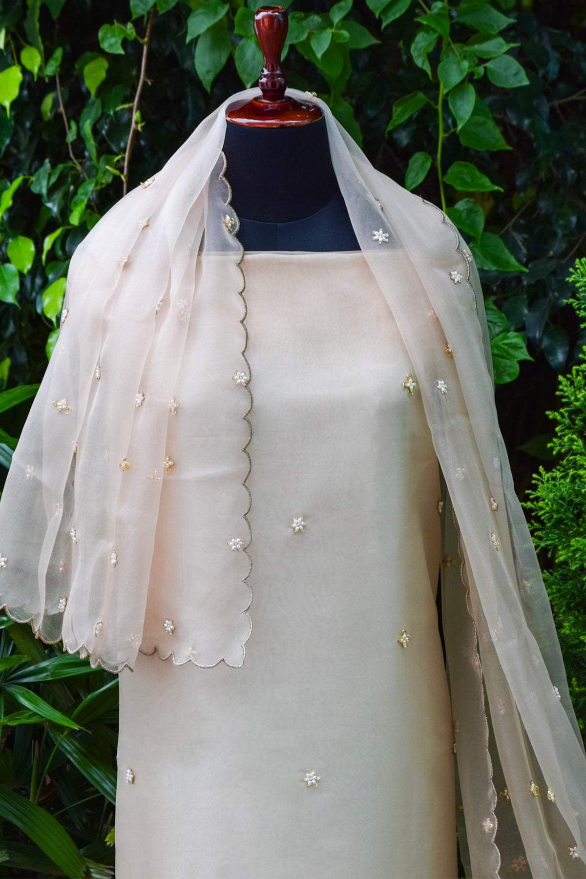 Pastel Elegance Silk Organza Suit Set
