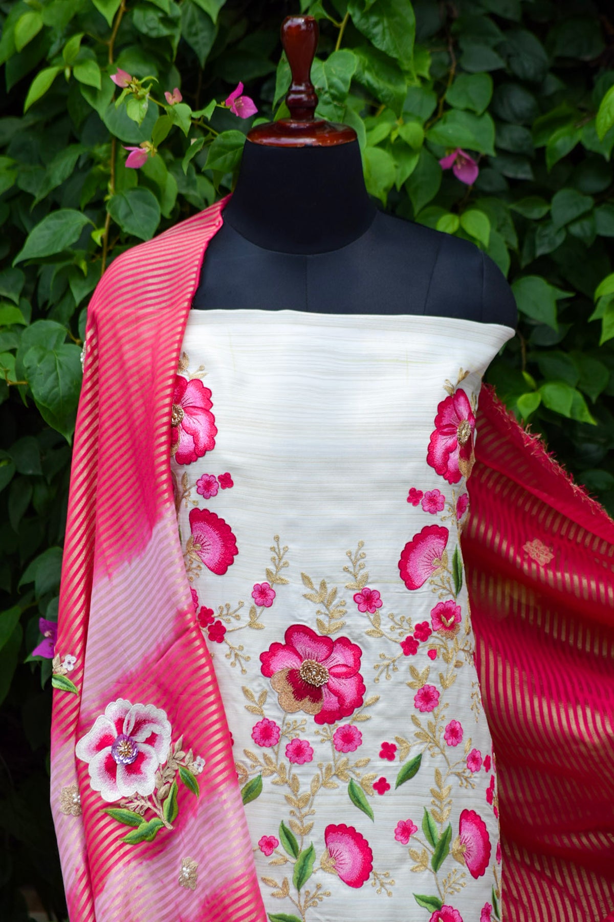 Phoolkari three-piece suit set