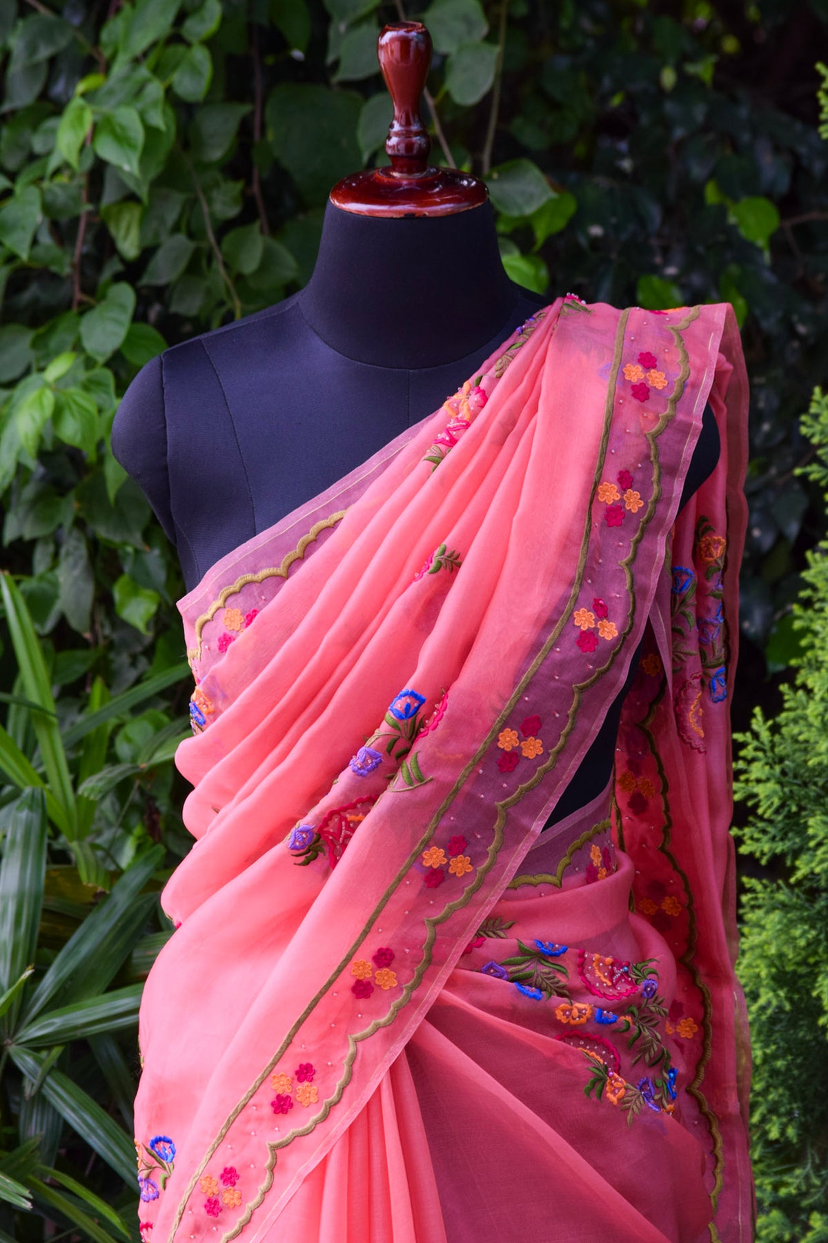 Komal — Coral Edit Organza Saree