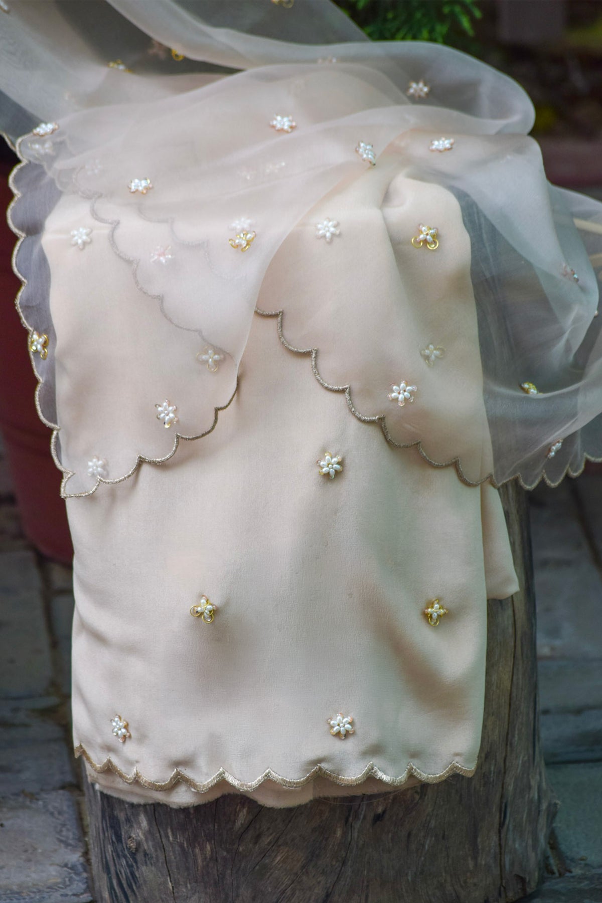 Pastel Elegance Silk Organza Suit Set