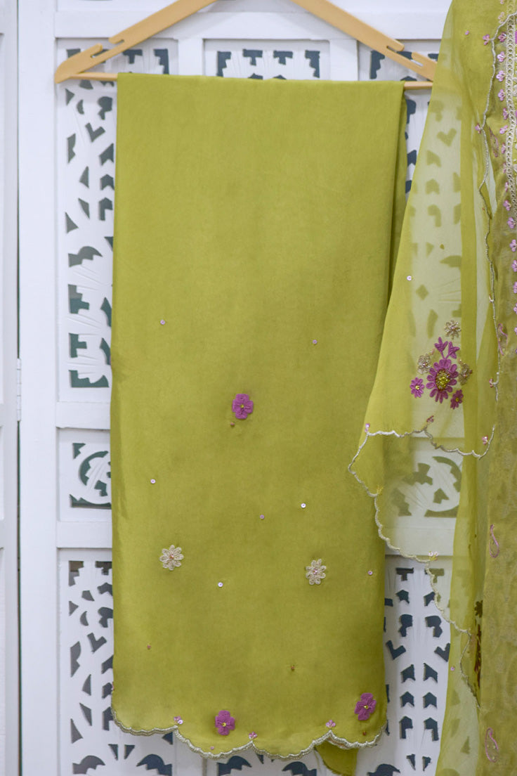 Banarasi Tissue three-piece Suit Set