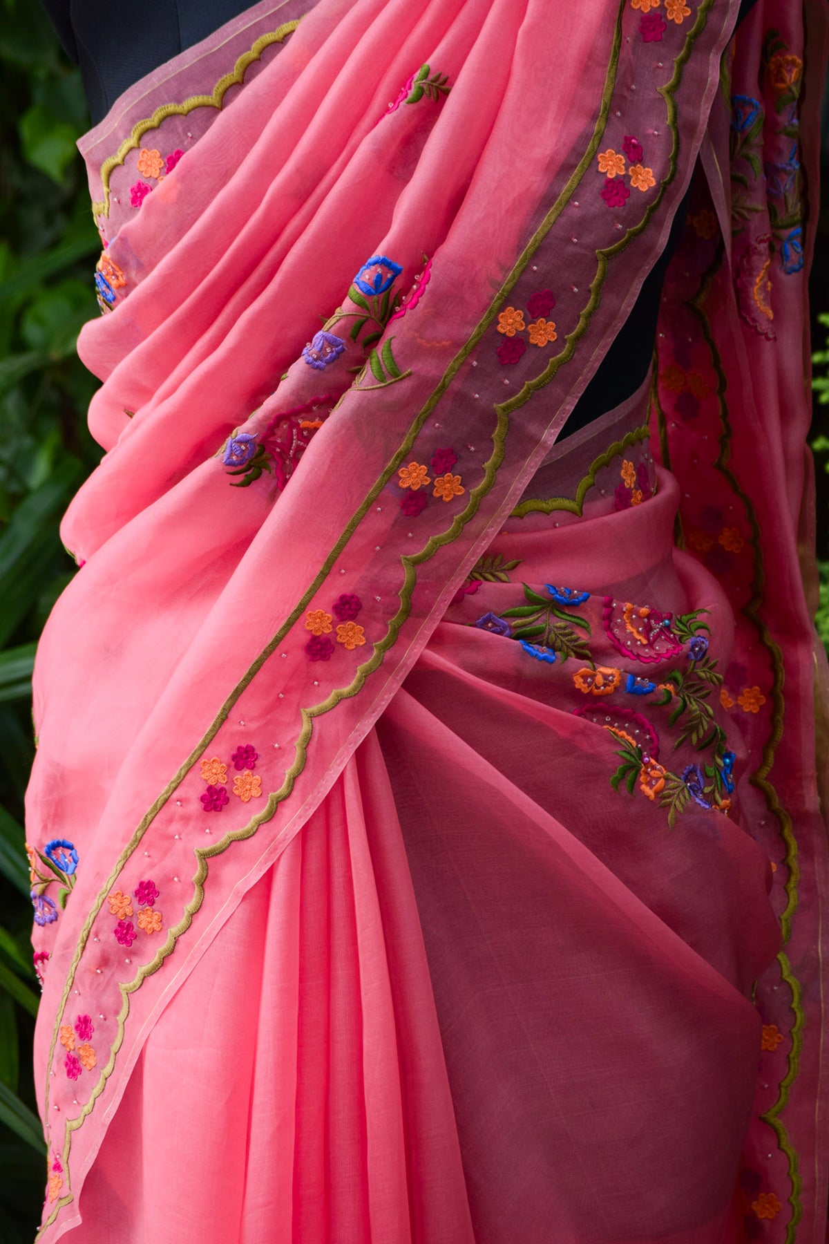 Komal — Coral Edit Organza Saree