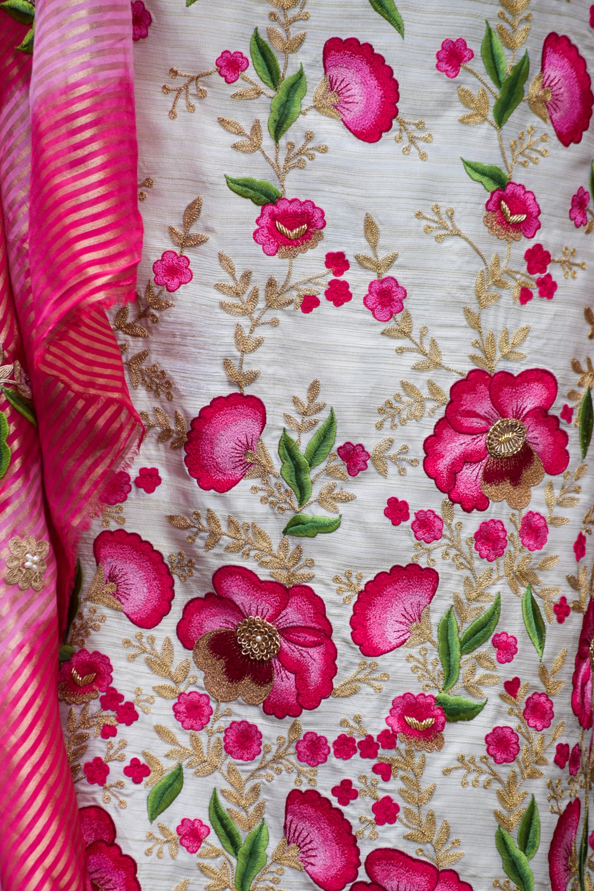 Phoolkari three-piece suit set