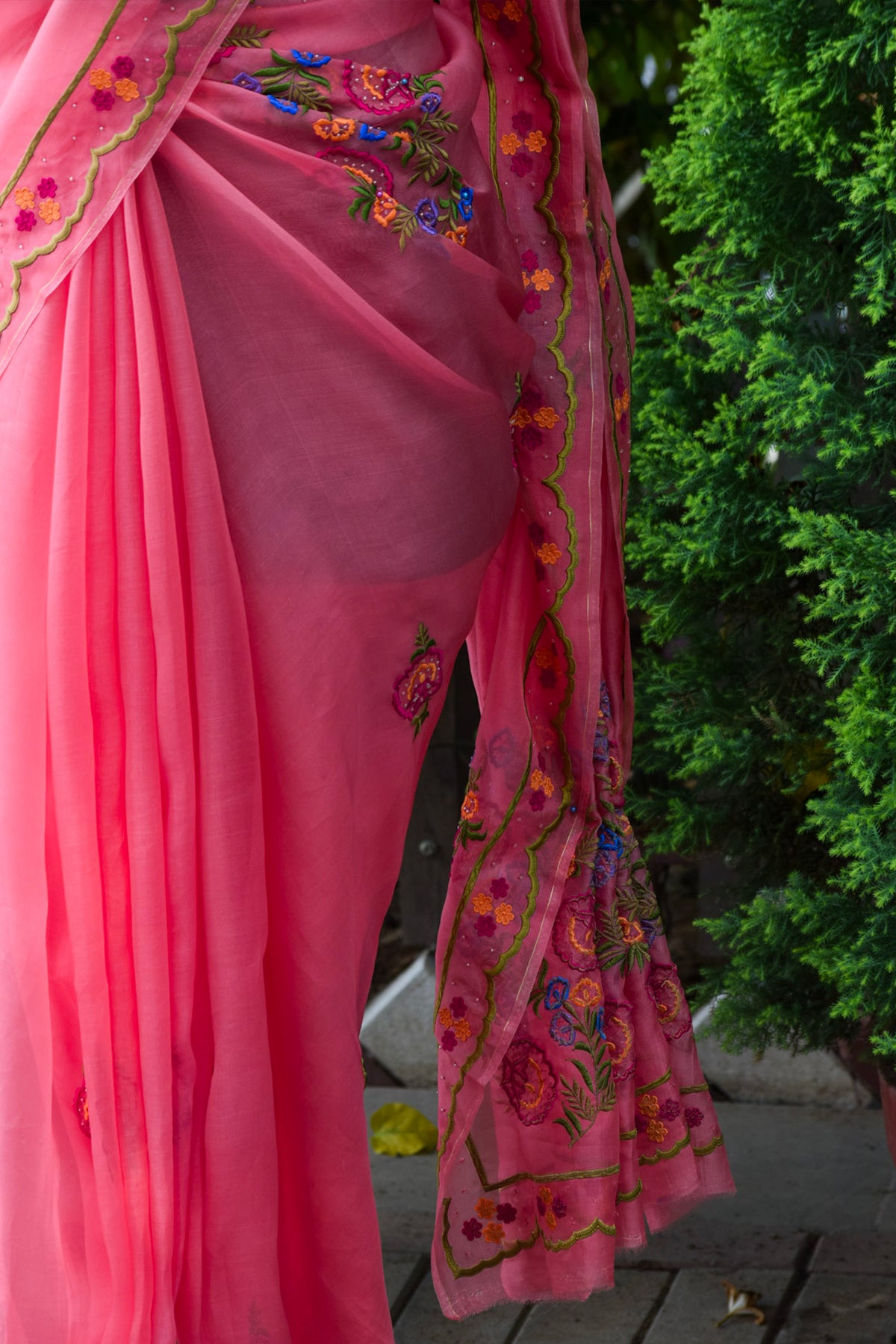 Komal — Coral Edit Organza Saree