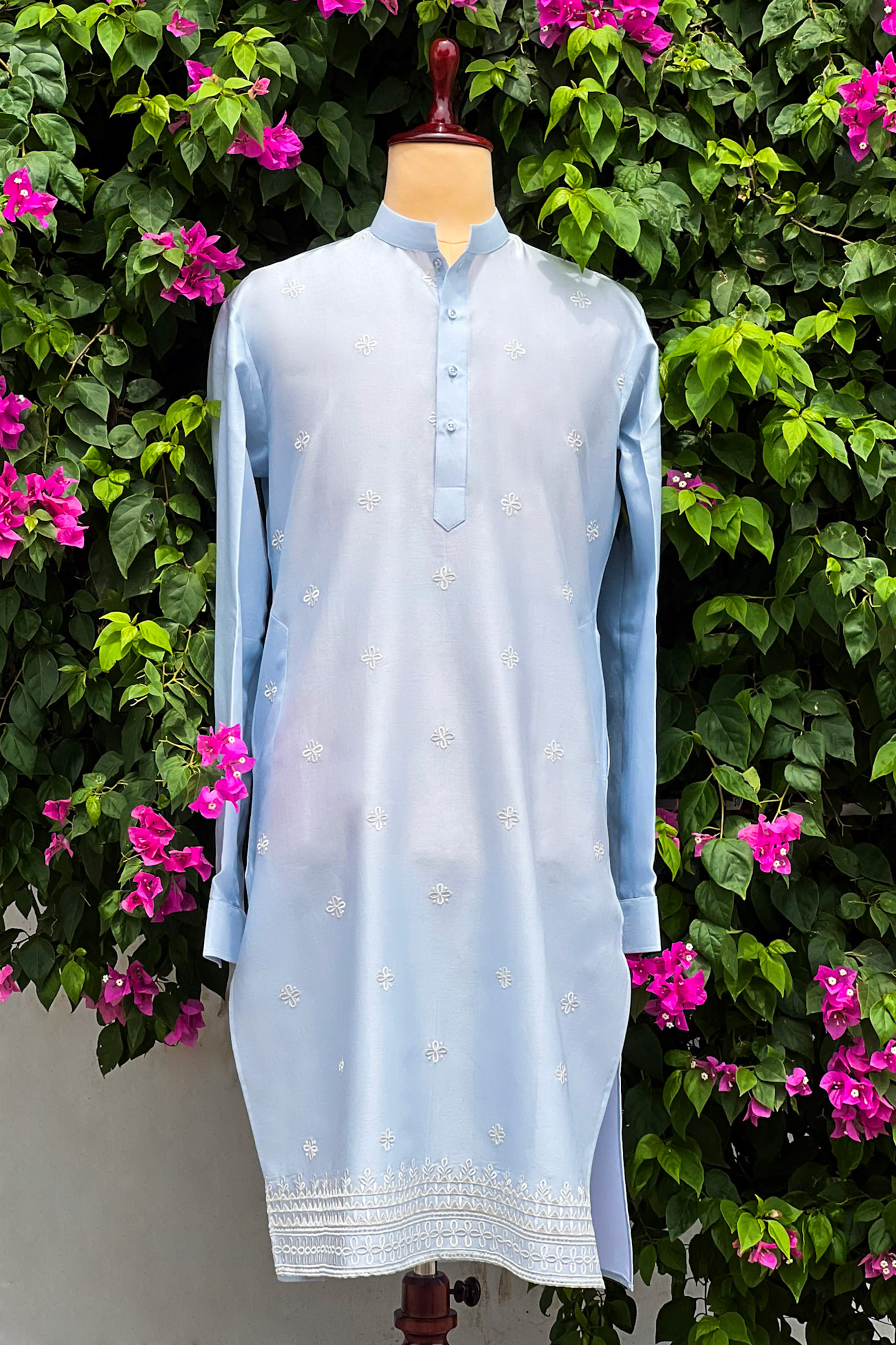 Ice Blue Kurta with Salwar