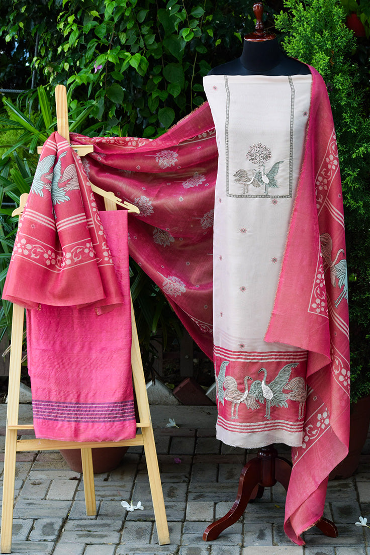 Flamingo Pair three-piece suit set