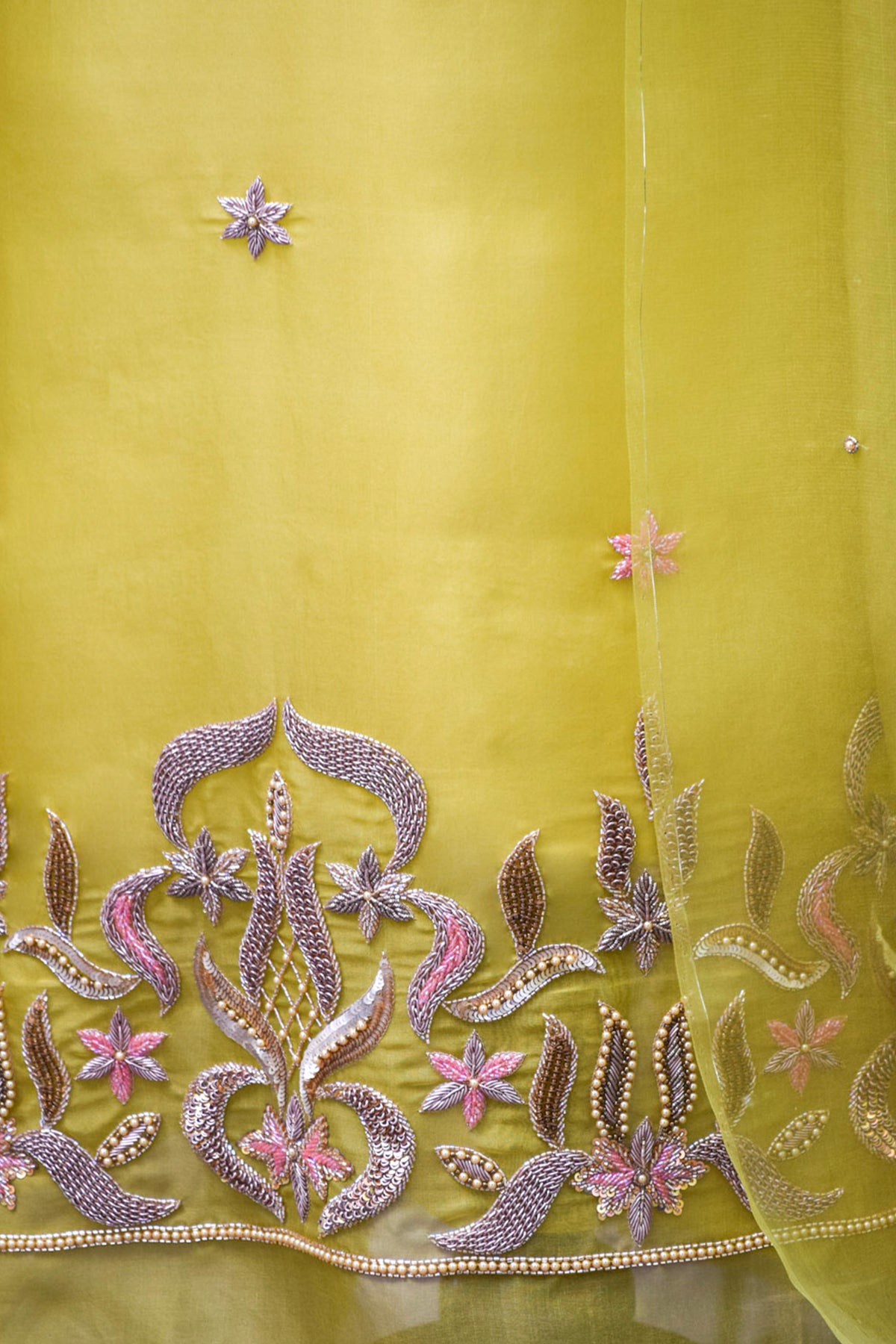Pastel Elegance Silk Organza Suit Set