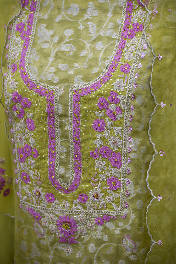 Banarasi Tissue three-piece Suit Set