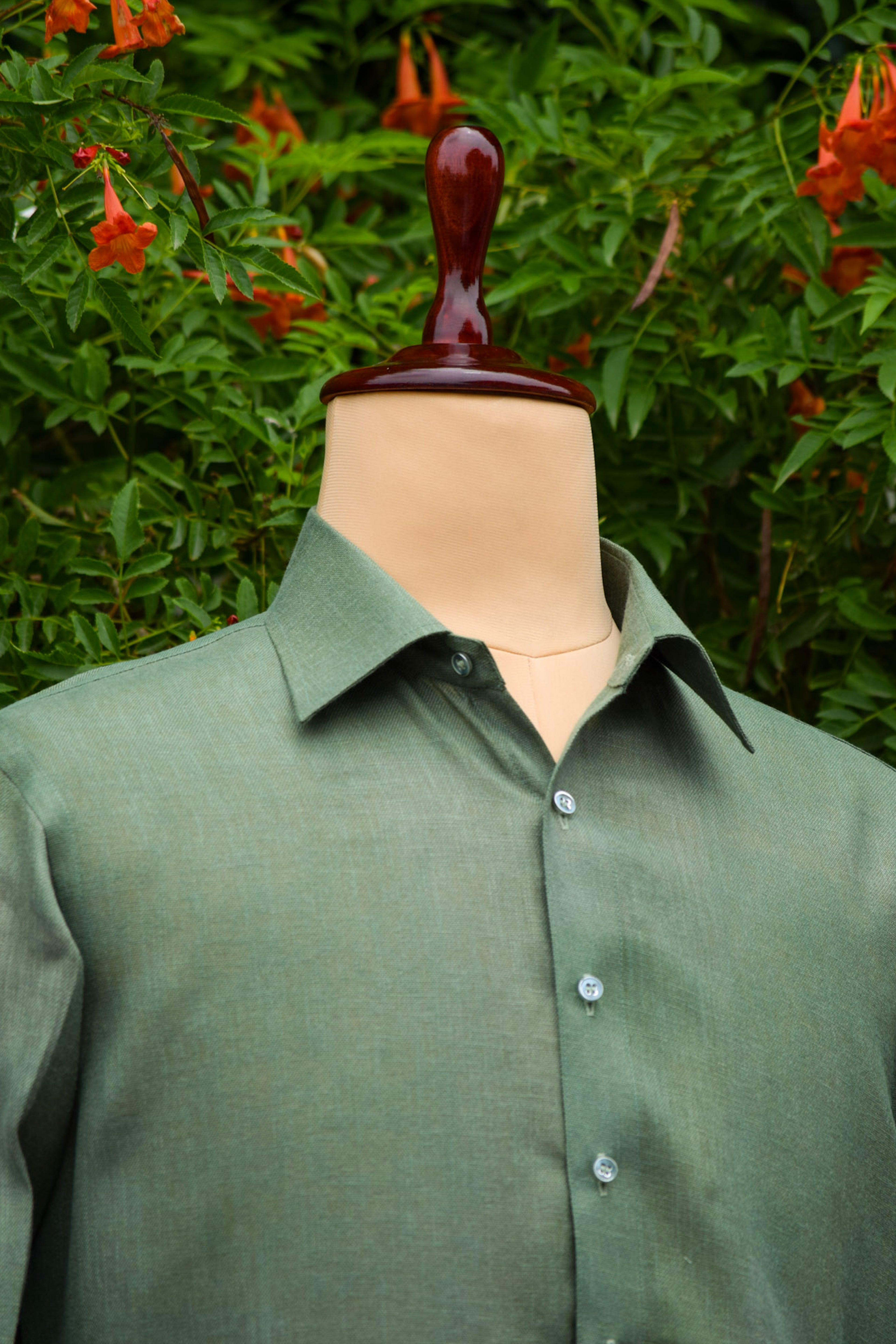 Olive Linen Shirt