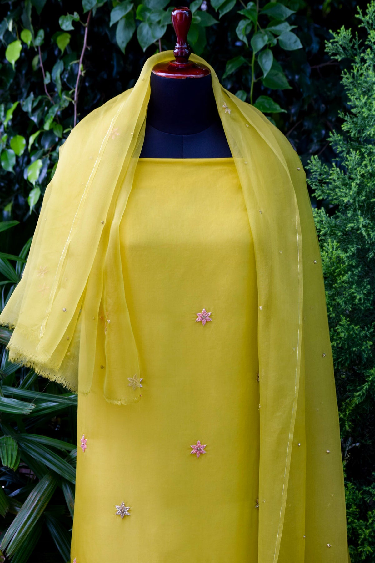 Pastel Elegance Silk Organza Suit Set