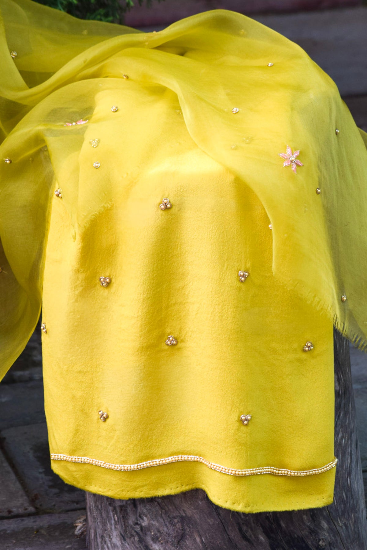 Pastel Elegance Silk Organza Suit Set