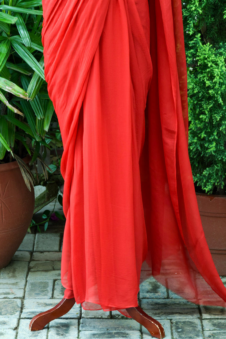 Cheery Chiffon saree