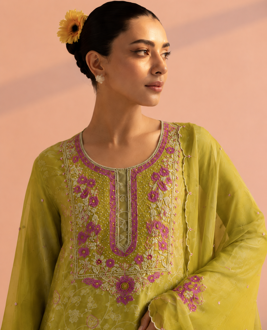 Banarasi Tissue three-piece Suit Set