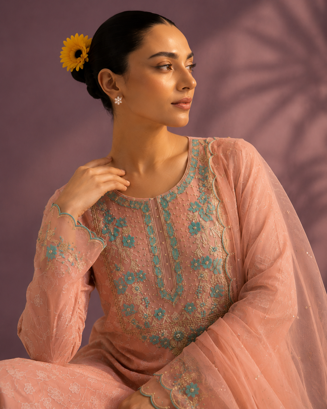 Banarasi Tissue three-piece Suit Set
