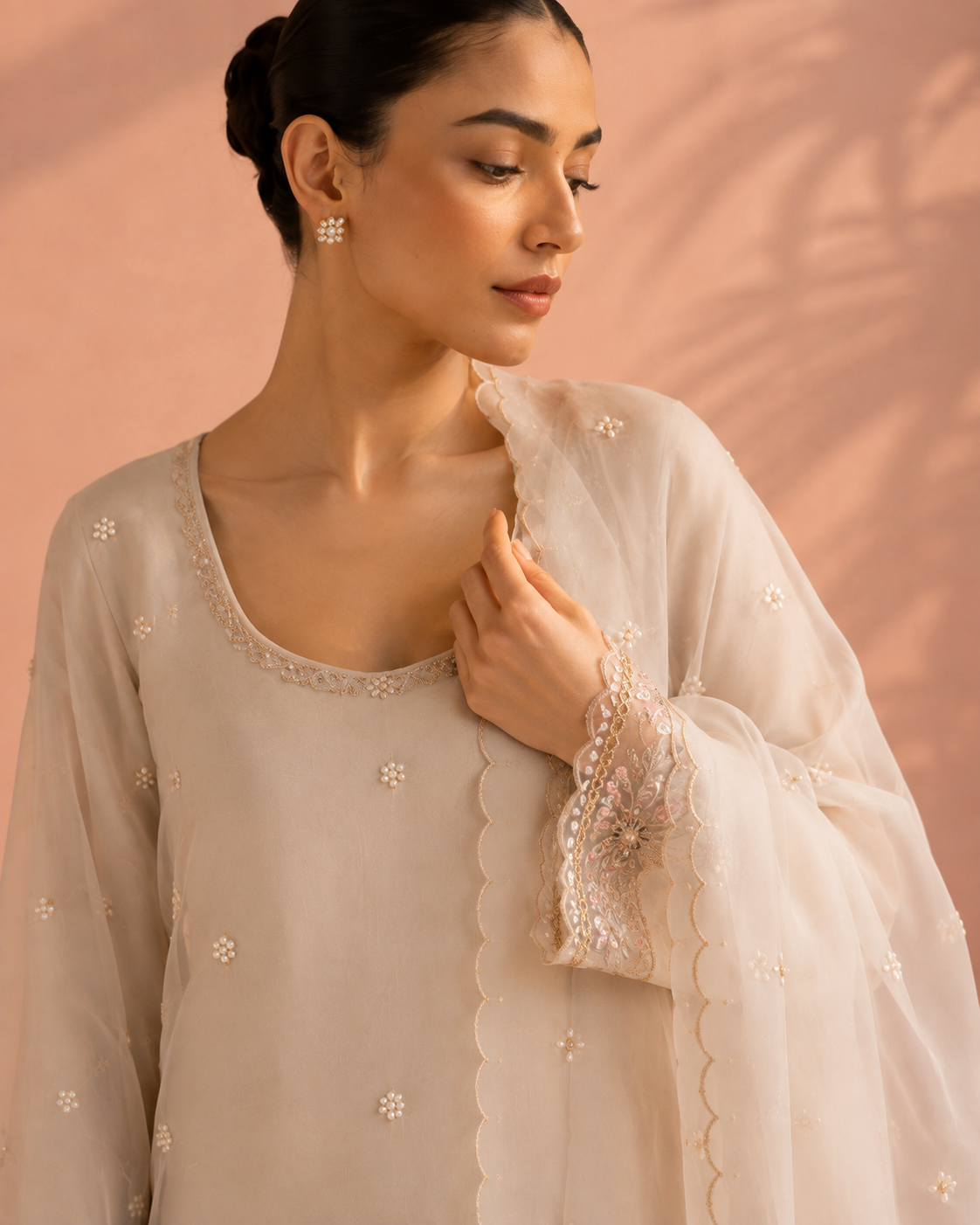 Pastel Elegance Silk Organza Suit Set