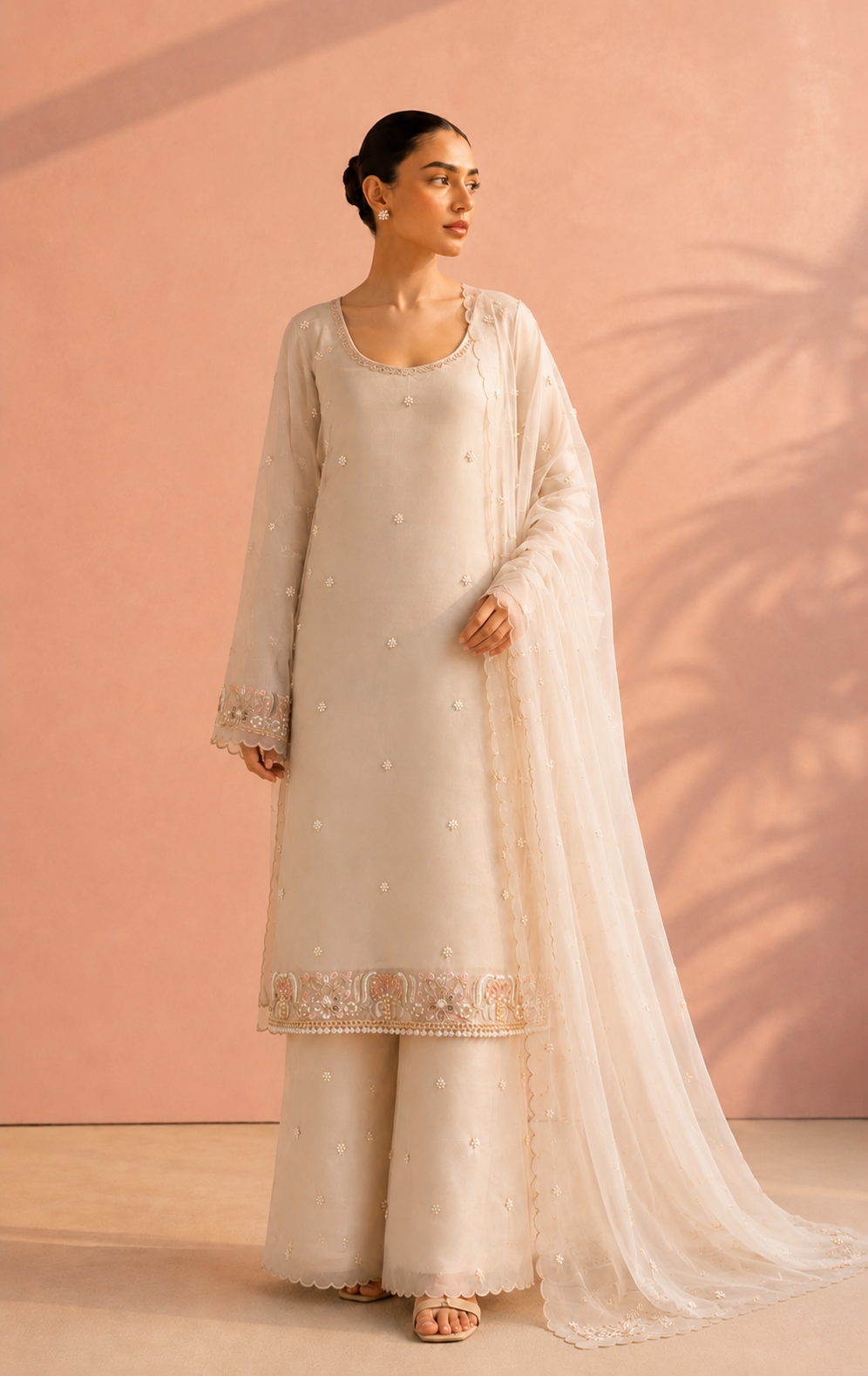 Pastel Elegance Silk Organza Suit Set