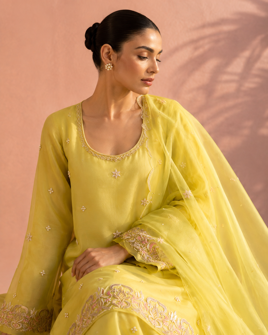 Pastel Elegance Silk Organza Suit Set