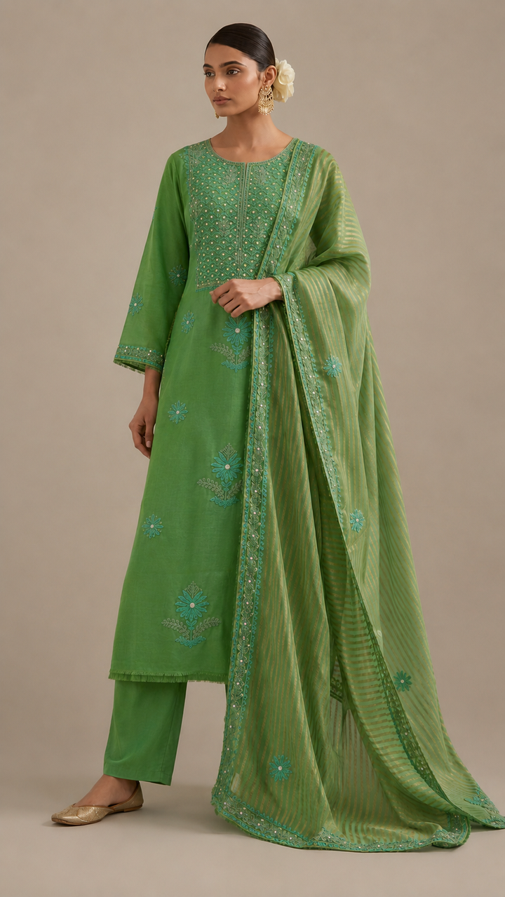 Sanjh Embroidered Suit Set