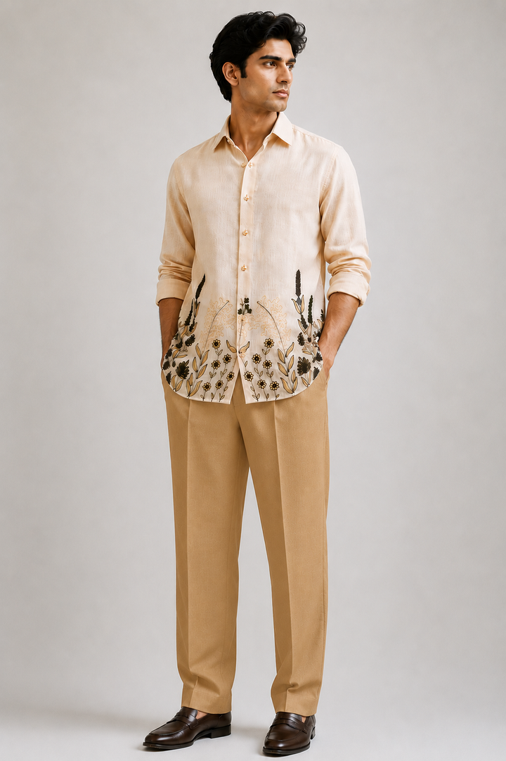 Beige Linen Shirt