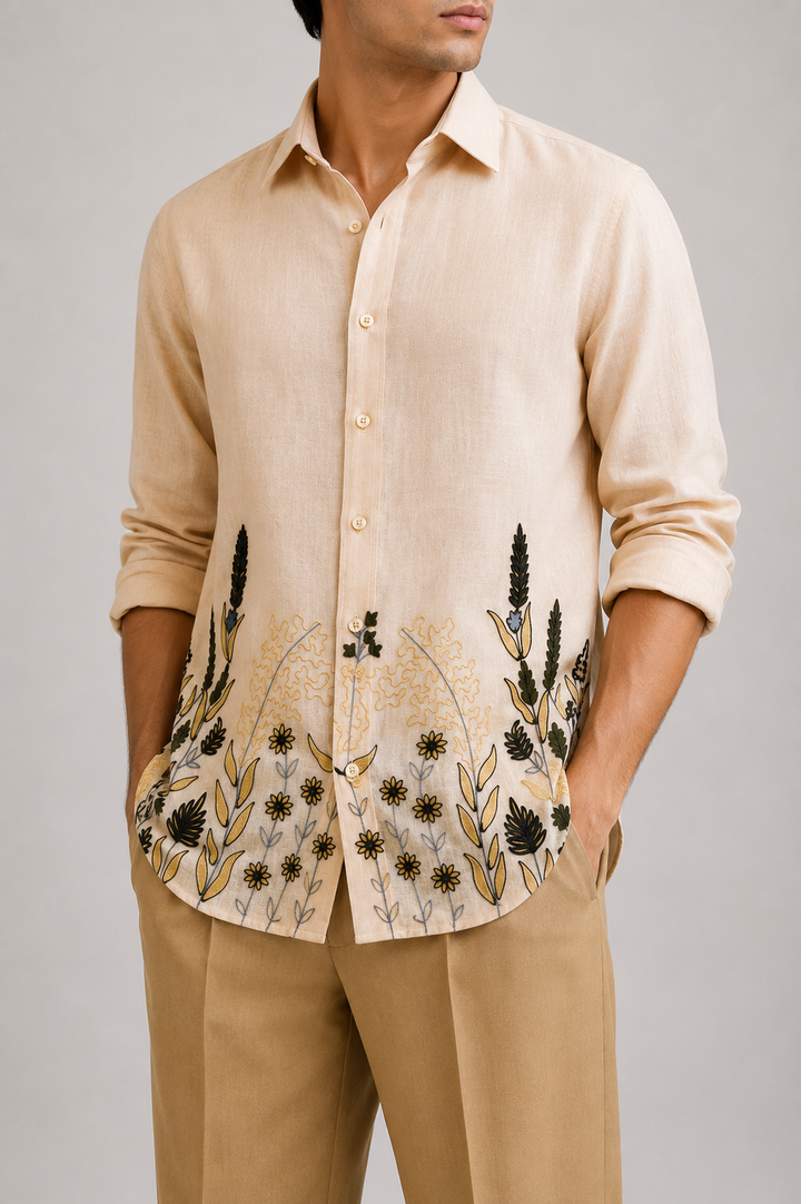Beige Linen Shirt