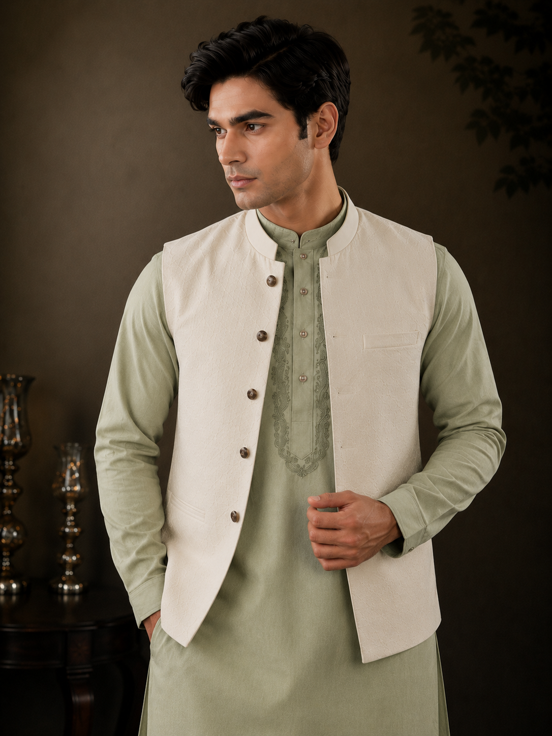 Pathani Kurta Salwar with Nehru jacket