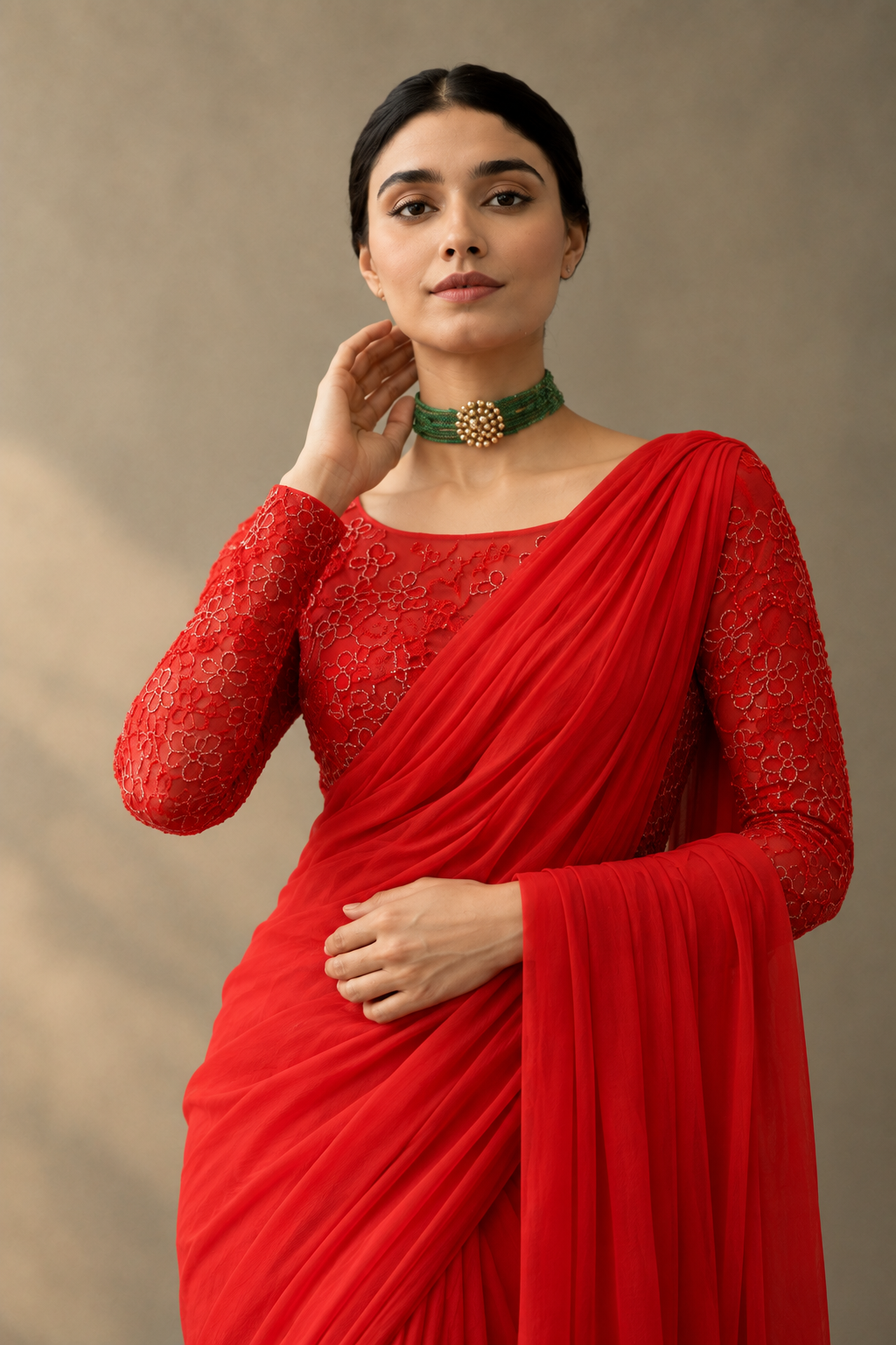 Cheery Chiffon saree