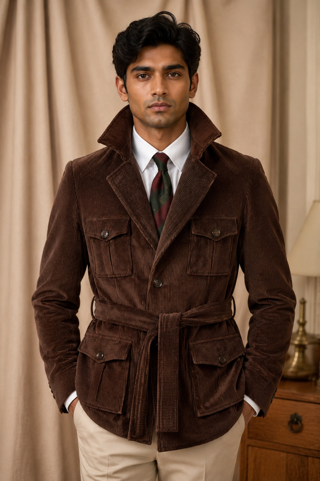 Brown Corduroy Bush Coat