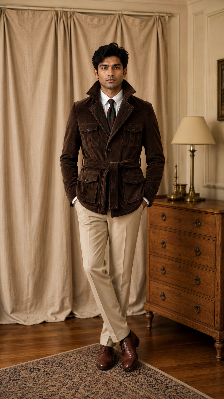 Brown Corduroy Bush Coat