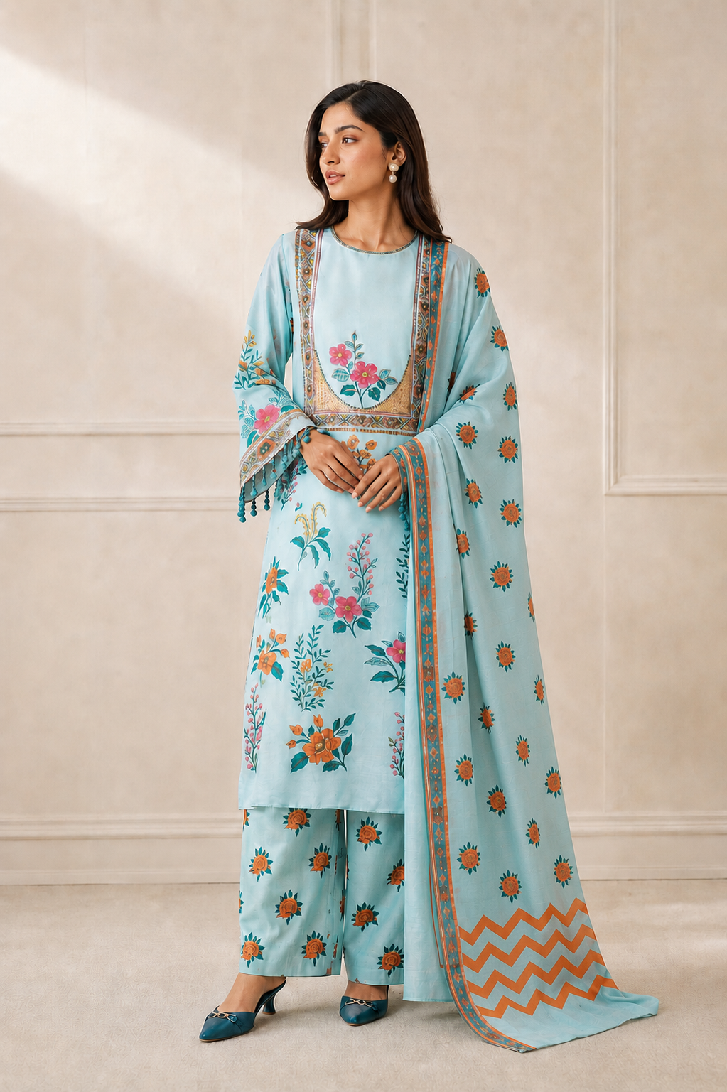 Bahaar three-piece Suit Set