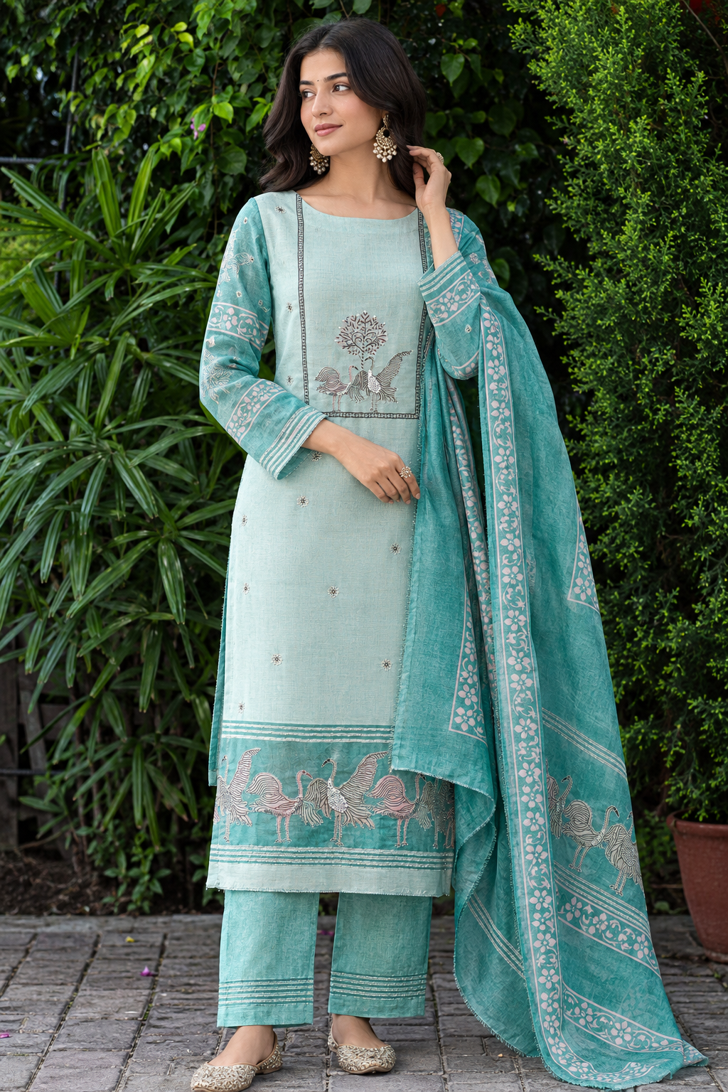 Flamingo Pair three-piece suit set