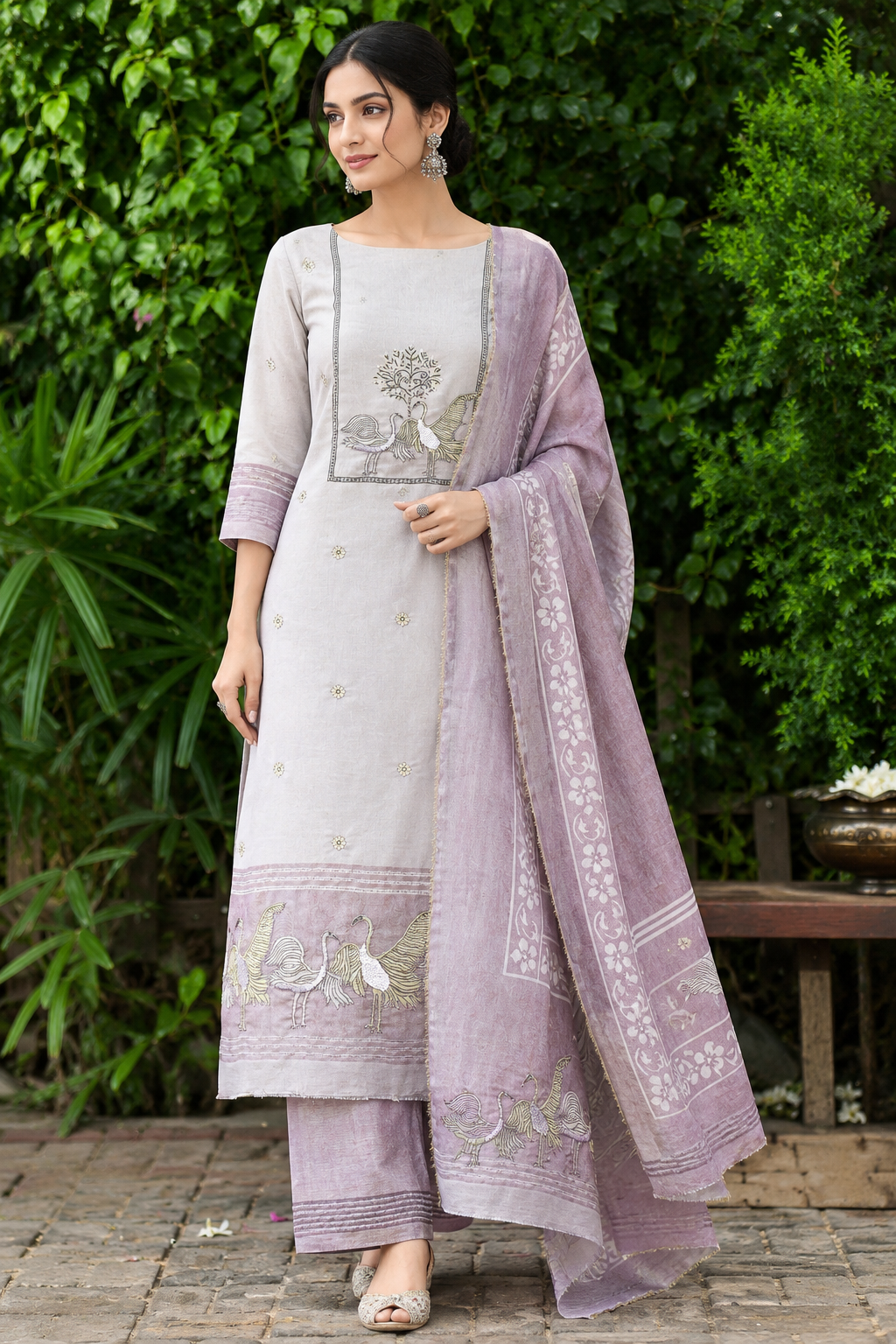 Flamingo Pair three-piece suit set