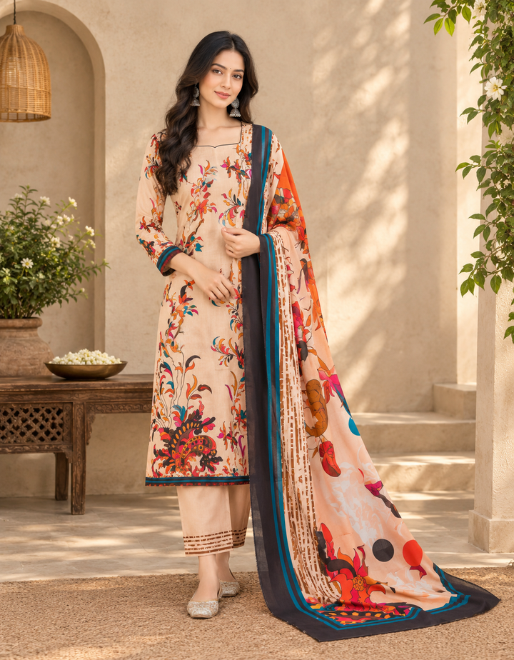 Beidge Abstract 3 Pcs Suit Set