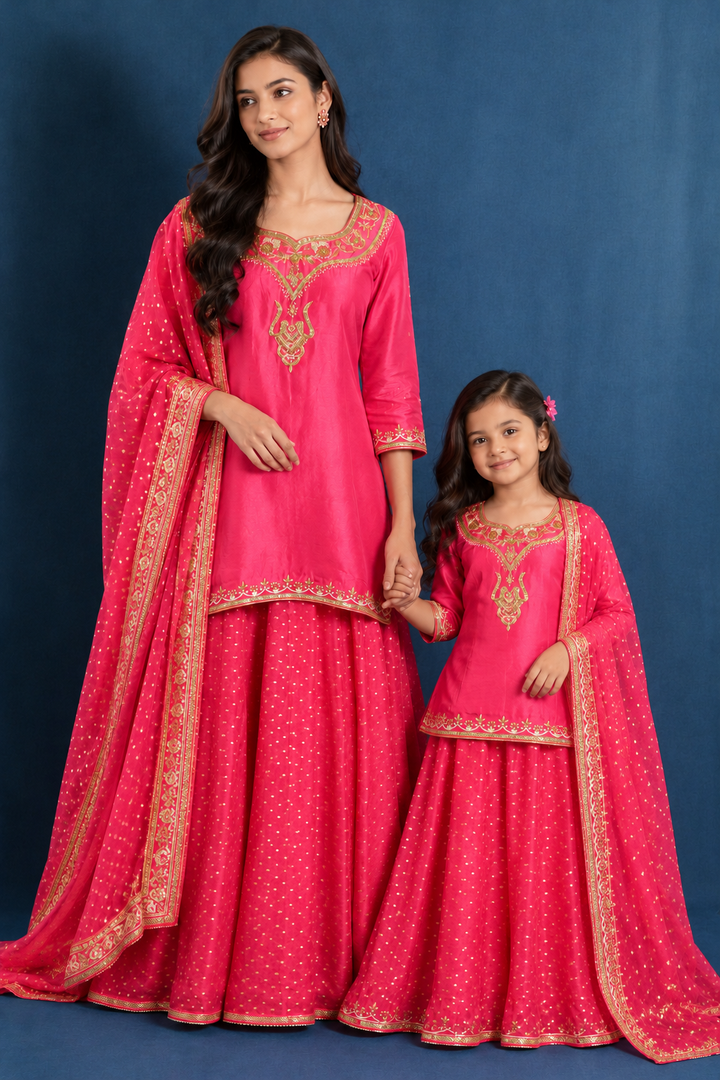 Zeenat Bespoke Mother-Daughter Lehenga Set