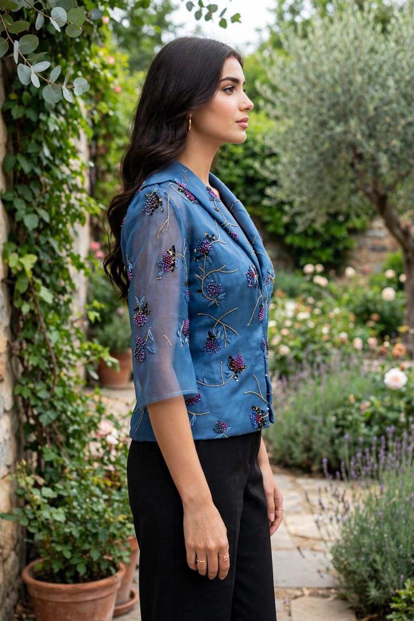 Bela Silk Organza Jacket