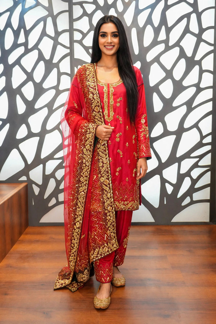 Yamini Zardozi three-Piece suit set