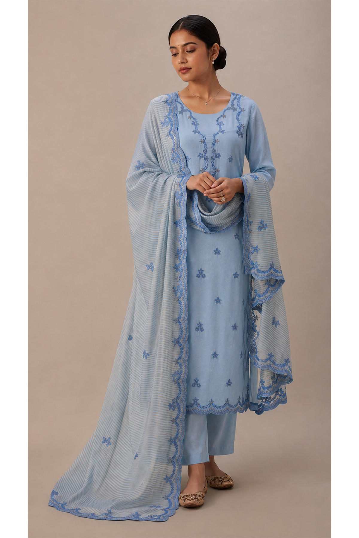 Sanjh Embroidered Suit Set